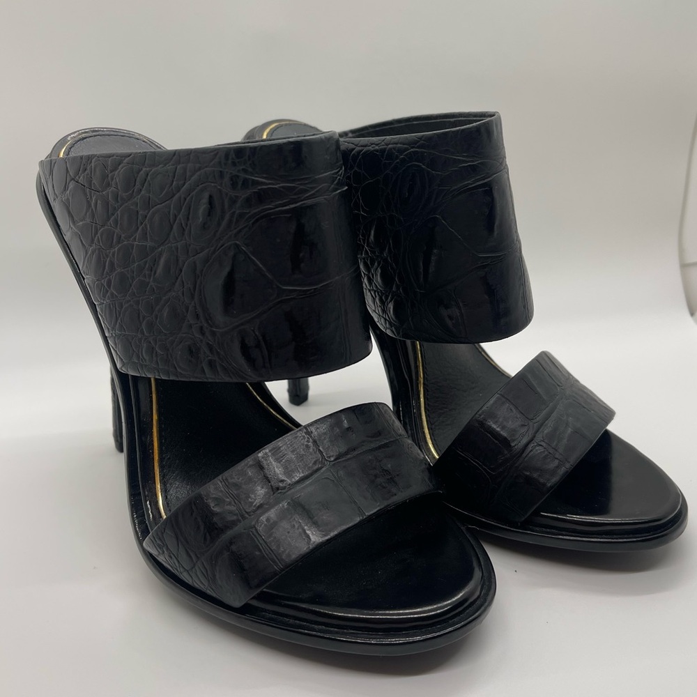 Rachel Zoe Enita Mule Croc Embossed Stilettos